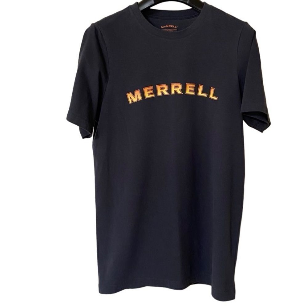 Merrell Men’s Dark Gray Wordmark Graphic Shirt Sz S